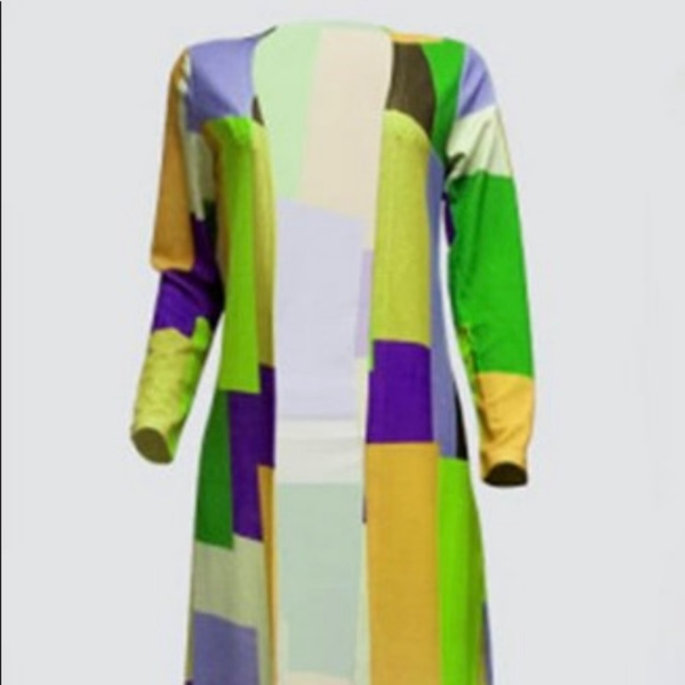 COPY - Green patchwork duster coverup
